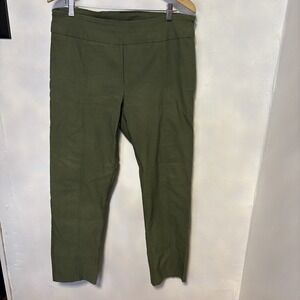 New Directions Womens Pull On Pants Olive Green Size 16